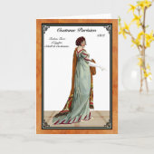 リージェンシーファッション1802グリーティングカード カード (黄色い花)