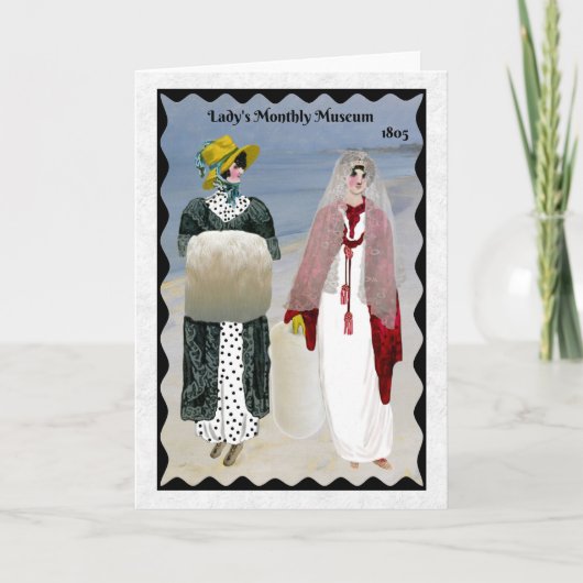 リージェンシーファッション1805グリーティングカード カード (正面)