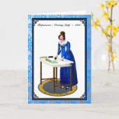 リージェンシーファッション1824グリーティングカード カード (黄色い花)