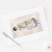 リージェンシーファッション – レディ#1 - 4ステッカーシート 長方形シール (封筒)