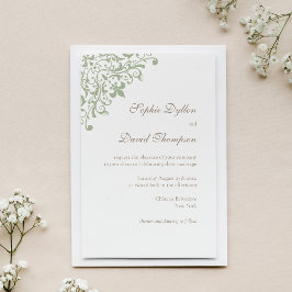 リージェンシーフランスのグリーン（紋章の）フラ・ダ・リパターン 招待状