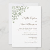 リージェンシーフランスのグリーン(紋章の)フラ・ダ・リパターン 招待状 (正面)