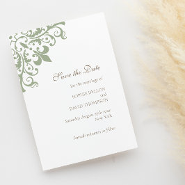 リージェンシーフランスのグリーン（紋章の）フラ・ダ・リパタ結婚ーン セーブザデート