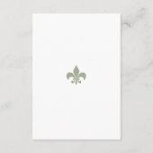 リージェンシーフランスのグリーン(紋章の)フラ・ダ・リ結婚ズ詳細 エンクロージャーカード (裏面)