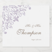 リージェンシーフランスのパープル結婚（紋章の）フラ・ダ・リ スパークリングワインラベル (シングルラベル)