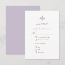 リージェンシーフランスのパープル（紋章の）フラ・ダ・リシック 出欠カード