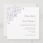 リージェンシーフランスのパープル（紋章の）フラ・ダ・リパターンスクエア 招待状 (正面)