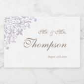 リージェンシーフランスのパープル(紋章の)フラ・ダ・リ結婚式の引き出物 スパークリングワインラベル (シングルラベル)