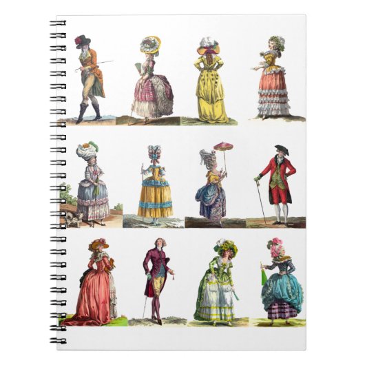 リージェンシーフランスのファッションデザインマリーアントワネット ノートブック (正面)