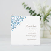 リージェンシーフランスのブルーフルーアドウェディングザデイト セーブザデート (スタンド正面)