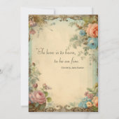 リージェンシーフローラジャーナルページオースティン引用文 招待状 (裏面)