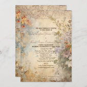 リージェンシーフローラジャーナルページオースティン引用文 招待状 (正面/裏面)