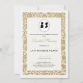 リージェンシーフローラティーパーティーブライダルシャワー招待 招待状 (正面)