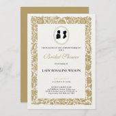 リージェンシーフローラティーパーティーブライダルシャワー招待 招待状 (正面/裏面)