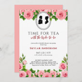リージェンシーフローラティーパーティーブライダルシャワー 招待状 (正面/裏面)