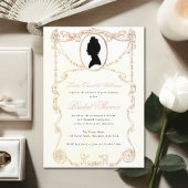 リージェンシーブライダルシャワーヴィンテージフレームピンクスクリプト 招待状