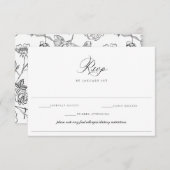 リージェンシーブラックアレルギーダイエット制結婚限値 出欠カード (正面/裏面)