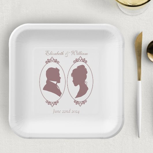 リージェンシーブリジェルトンピンクローゼスカメオス ペーパープレート