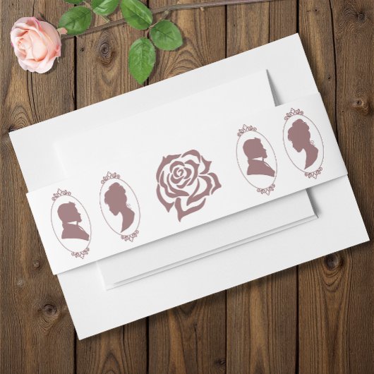 リージェンシーブリジェルトンピンクローゼスカメオス 招待状ベリーバンド