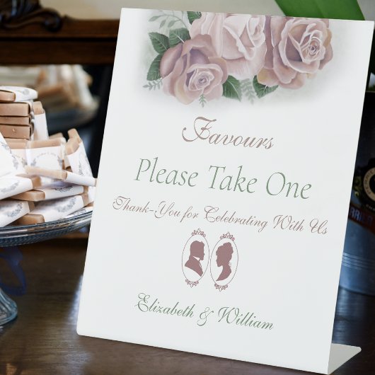 リージェンシーブリジェルトンピンクローゼズカメオ 台座サイン