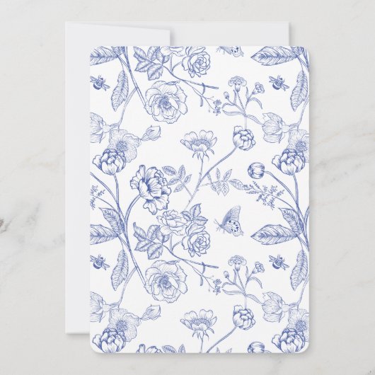 リージェンシーブルークレストモノグラム招待状 招待状 (裏面)