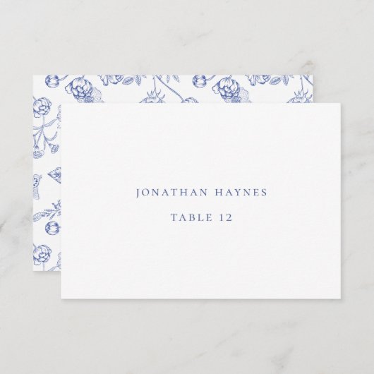 リージェンシーブルーチノイスリー結婚フローラ座席表 招待状 (正面/裏面)