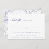 リージェンシーブルーフローラミールチョイス結婚ズ 出欠カード (正面/裏面)