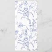 リージェンシーブルーヴィンテージ結婚フローラ メニュー (裏面)