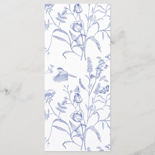 リージェンシーブルーヴィンテージ結婚フローラ メニュー (裏面)