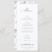 リージェンシーブルーヴィンテージ結婚フローラ メニュー (正面/裏面)