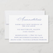 リージェンシーブルー結婚フローラズ宿泊カード 招待状 (正面)