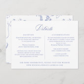 リージェンシーブルー結婚フローラ詳細カード 招待状 (正面/裏面)