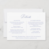 リージェンシーブルー結婚フローラ詳細カード 招待状 (正面)