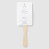 リージェンシーブルー華美クレストモノグラム結婚式 プログラム ハンドファン (正面)