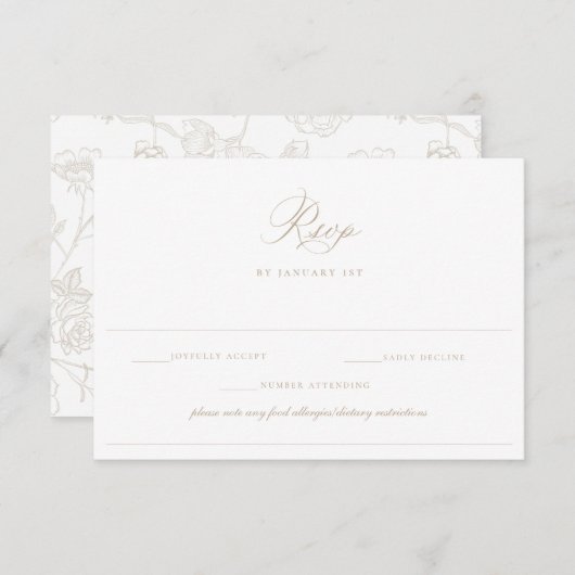 リージェンシーベージュアレルギーダイエットの制結婚限 出欠カード (正面/裏面)