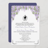 リージェンシーミニマルエラウィステリアフローラロマンチック 招待状 (正面/裏面)