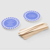 リージェンシーモダンブルードット結婚式 プログラムファン ハンドファン (組立なし)