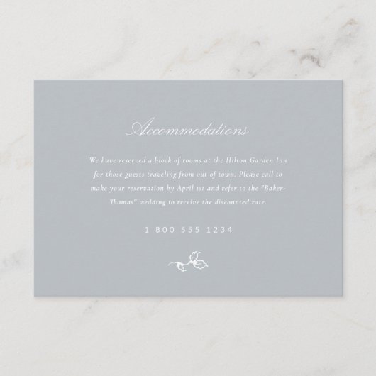 リージェンシーモノグラム結婚式招待状エンクロージャカード エンクロージャーカード (正面)