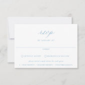 リージェンシーライトブルーフローラミールチョイス結婚ズ 出欠カード (正面)