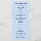 リージェンシーロマンス結婚式 プログラム (裏面)