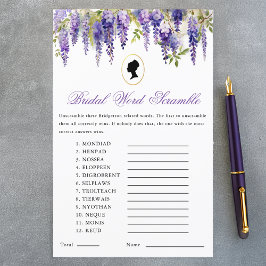 リージェンシーワードスクランブルウィステリアブライダルシャワーゲーム