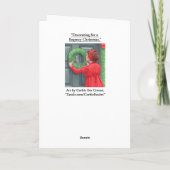 「リージェンシー時代のクリスマスの装飾」 ホリデーカード (裏面)