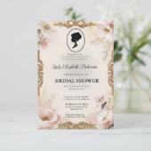リージェンシー時代の花 ブリジャートン ブライダルシャワーの招待状 招待状 (スタンド正面)
