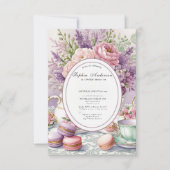 リージェンシー時代の花 ブリジャートン ブライダルシャワー 招待状 (正面)