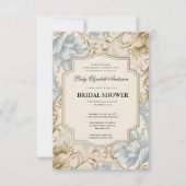 リージェンシー時代の花 ブリッジトン ブライダルシャワー 招待状 (正面)