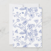 リージェンシー結婚ブルーの詳細エンクロージャカード 招待状 (裏面)