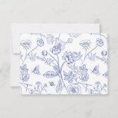 リージェンシー結婚ブルーの食物アレルギーダイエット制限 出欠カード (裏面)