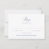 リージェンシー結婚ブルーの食物アレルギーダイエットRSVPカード 招待状 (正面)