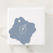 リージェンシー ダスティーブルー エレガント クレスト ブライダルシャワー フェイバータグ (インサイチュ)