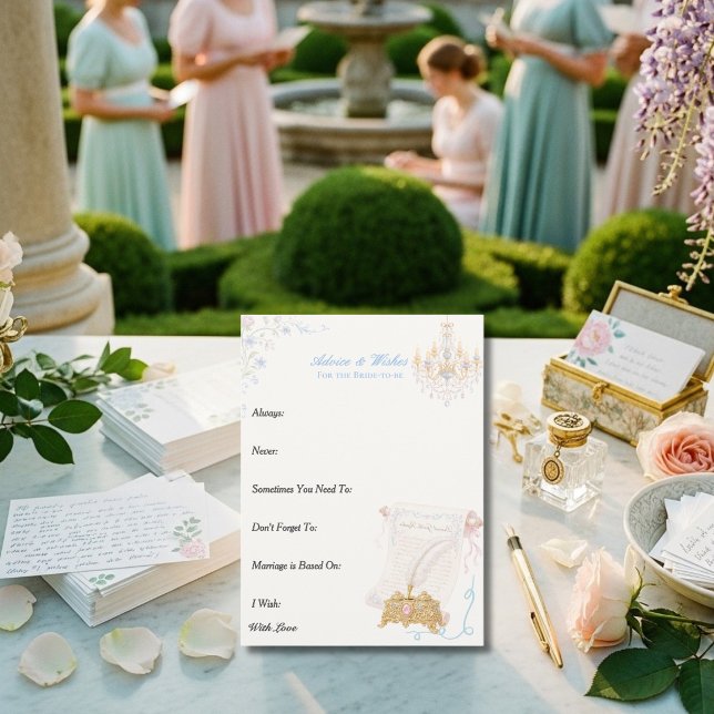 リージェンシー フローラル アドバイス＆ウィッシュ カード (Regency Floral Advice and Wishes Card)